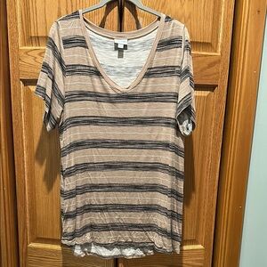 LuLaRoe Christy Striped V-Neck Women's Top